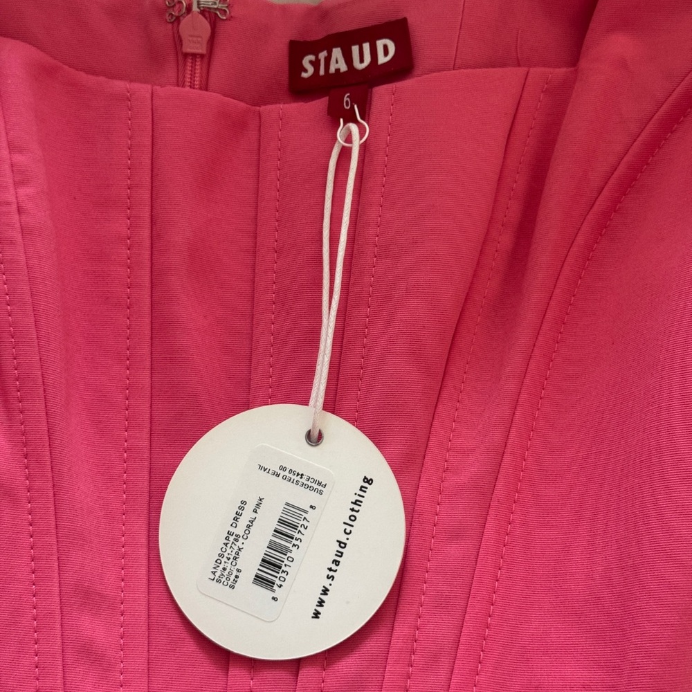 STAUD Landscape Corset Mini Dress Pink - Picture 2 of 5